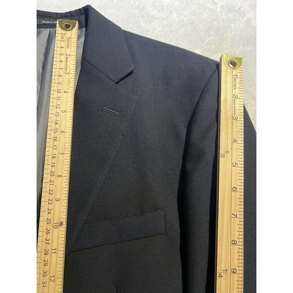 Wilke Rodriguez Mens 42XL Navy Blue Antique Gold Tone Buttons Blazer Jacket - Picture 15 of 16